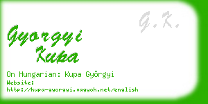 gyorgyi kupa business card